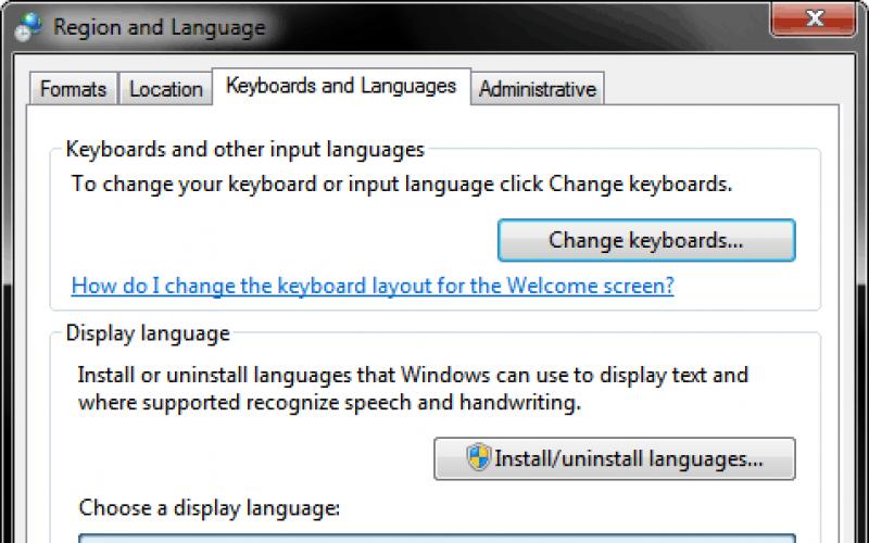 Как изменить язык интерфейса Windows7 (русифицировать Windows7) Как установить русский язык на виндовс 7